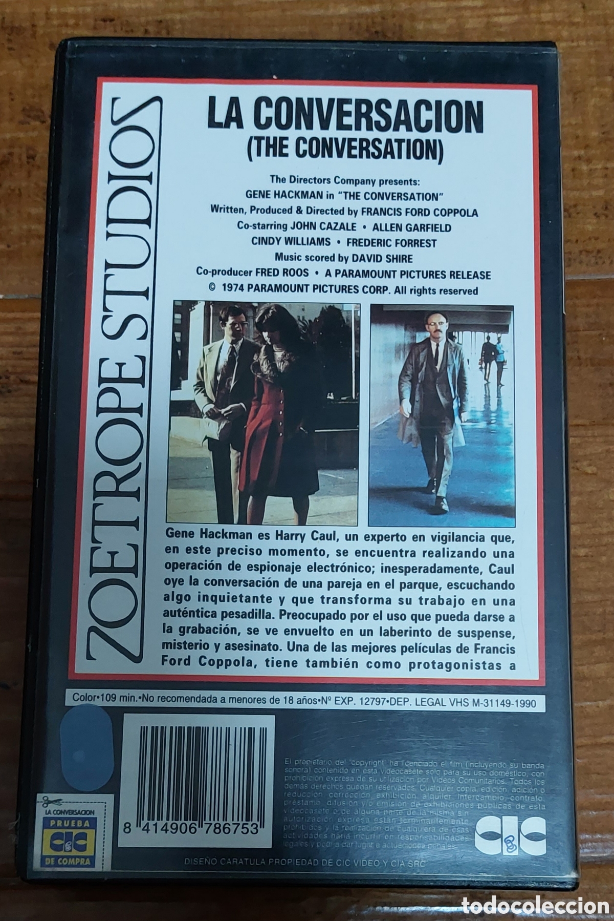 Cine: Vhs La Conversaci&oacute;n -Gene Hackman- - Foto 2