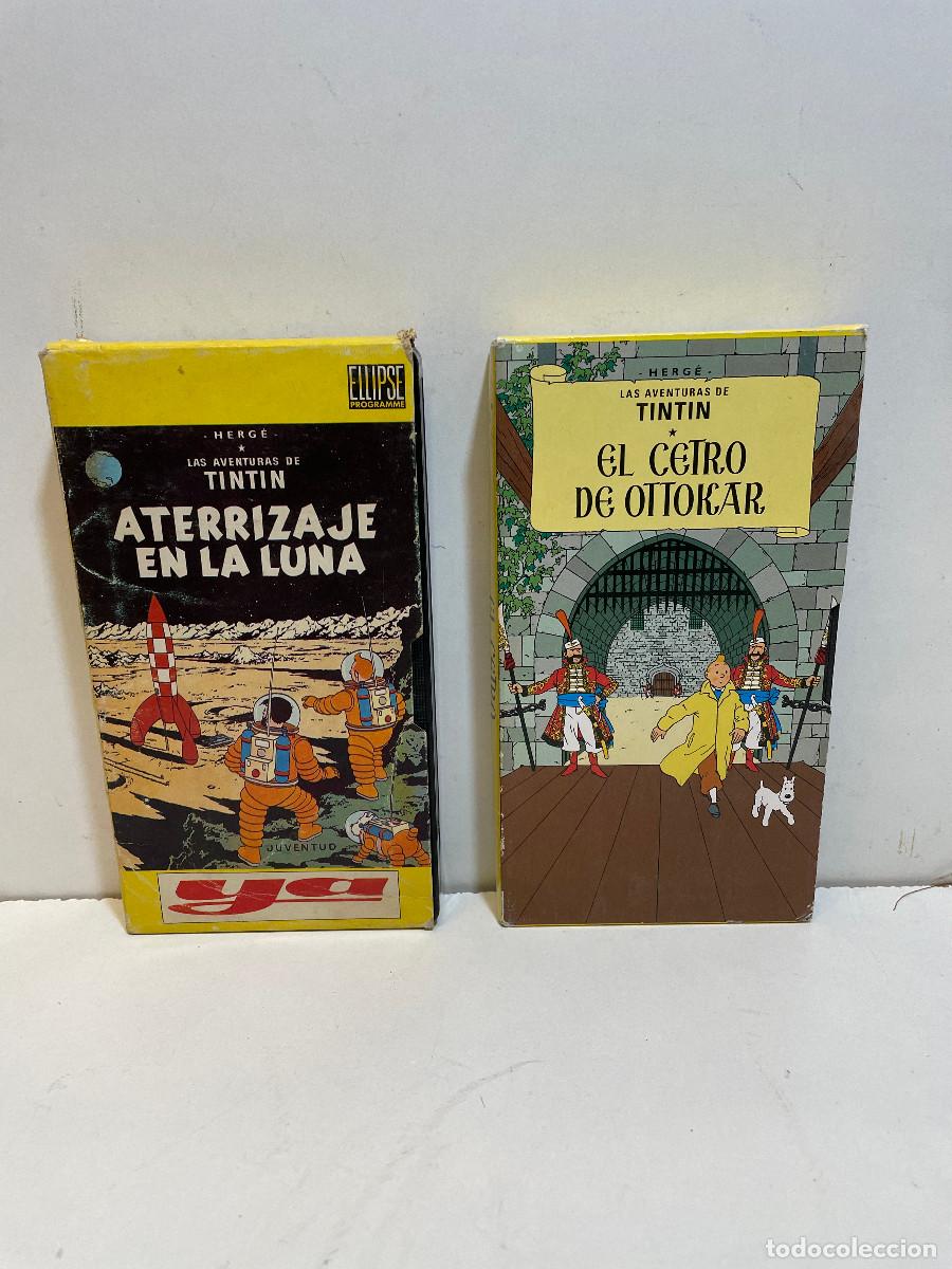 Cine: VHS LAS AVENTURAS DE TINTIN - ATERRIZAJE EN LA LUNA - EL CETRO DEL OTTOKAR