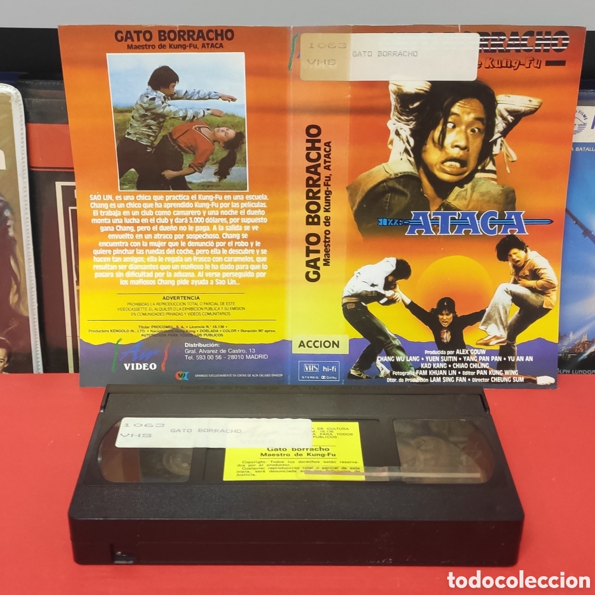 Cine: Pel&iacute;cula Video VHS\. Gato Borracho Maestro de Kung-Fu, ataca
