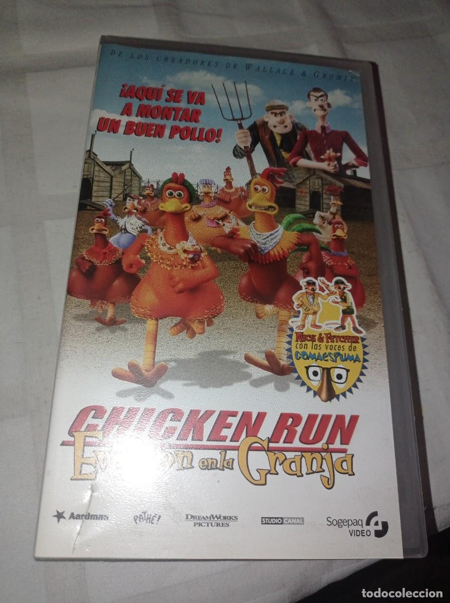 Cine: PELICULA VHS CHICKEN RUN (EVASI&Oacute;N EN LA GRANJA) REF. UR MES