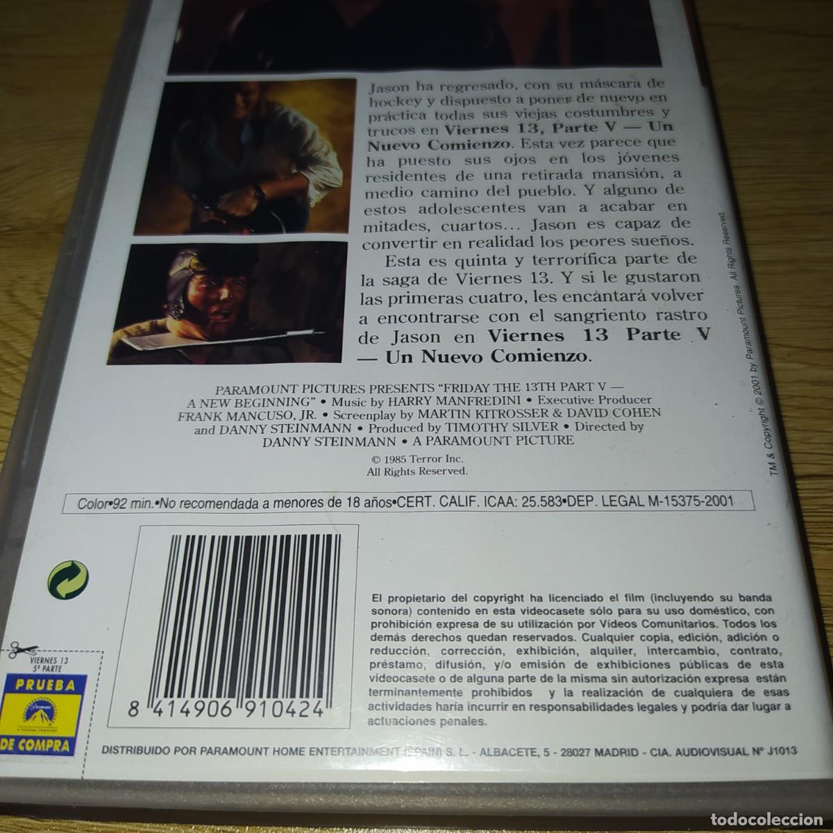 Cine: VHS Viernes 13 Parte V - Foto 5