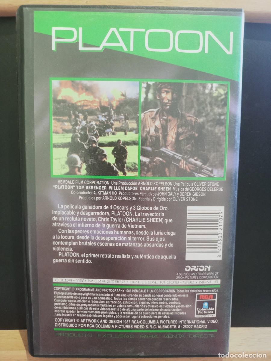 Cine: PLATOON - ESTUCHE - VHS - Foto 8