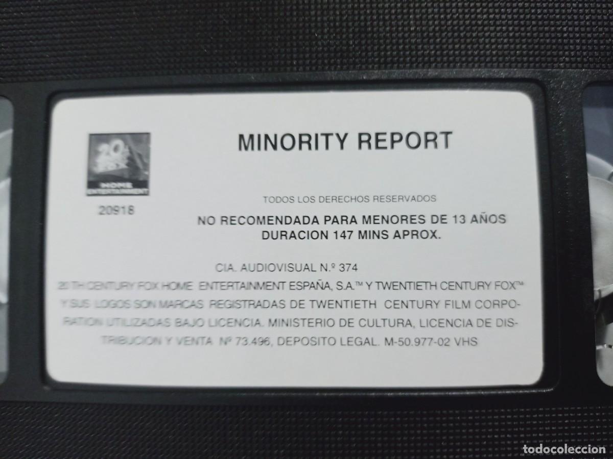 Cine: MINORITY REPORT - ESTUCHE - VHS - Foto 5