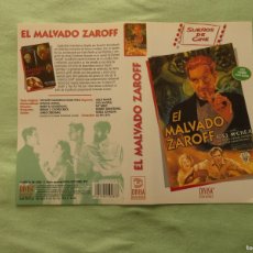 Cine: SOLO CARATULA VHS ORIGINAL - EL MALVADO ZAROFF