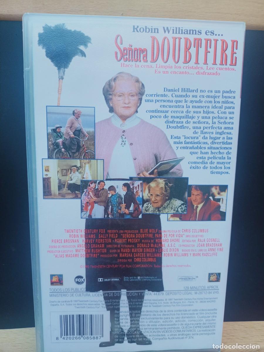 Cine: SE&Ntilde;ORA DOUBTFIRE - 1994 - EN ESTUCHE . VHS - Foto 5