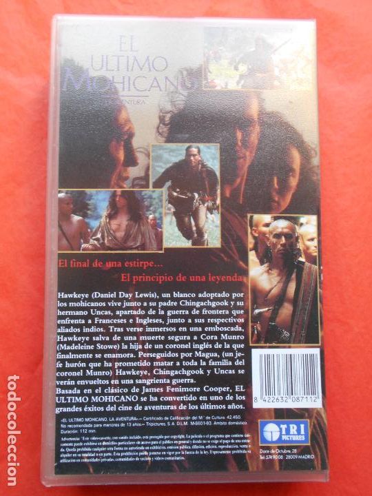 Cine: VHS EL &Uacute;LTIMO MOHICANO - Foto 2