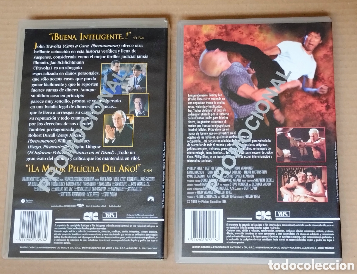Cine: 2 Cintas VHS Promocional Paramount - Foto 2
