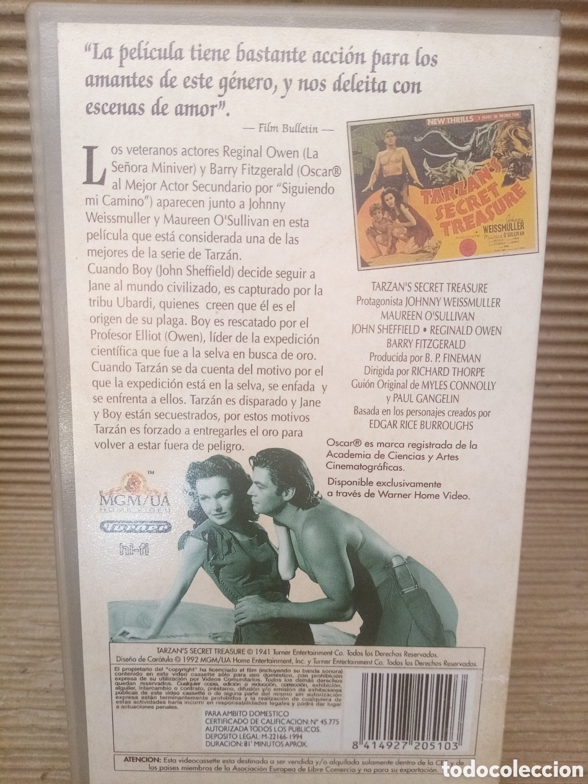 Cine: El tesoro de Tarzan. Vhs - Foto 3