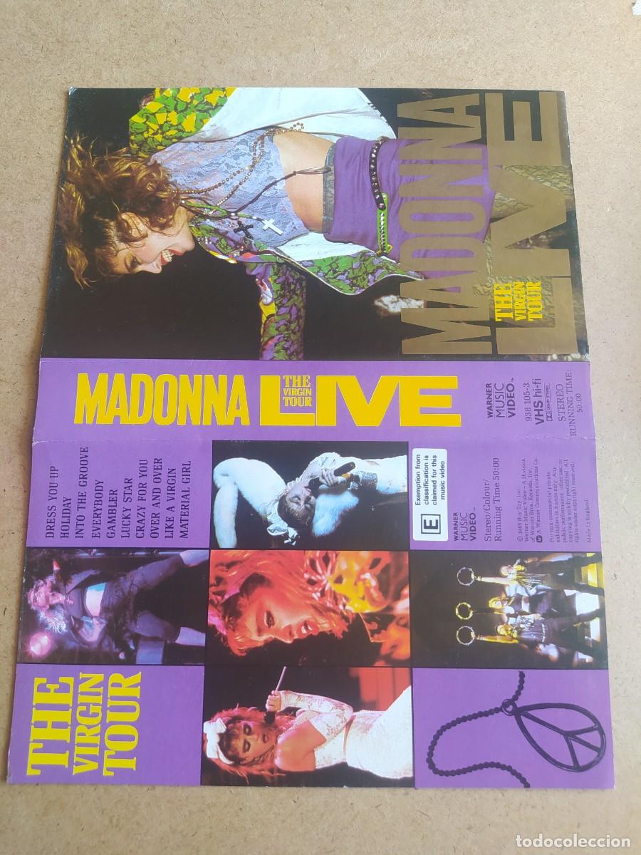 Cine: Caratula vhs - Madonna live the virgin tour