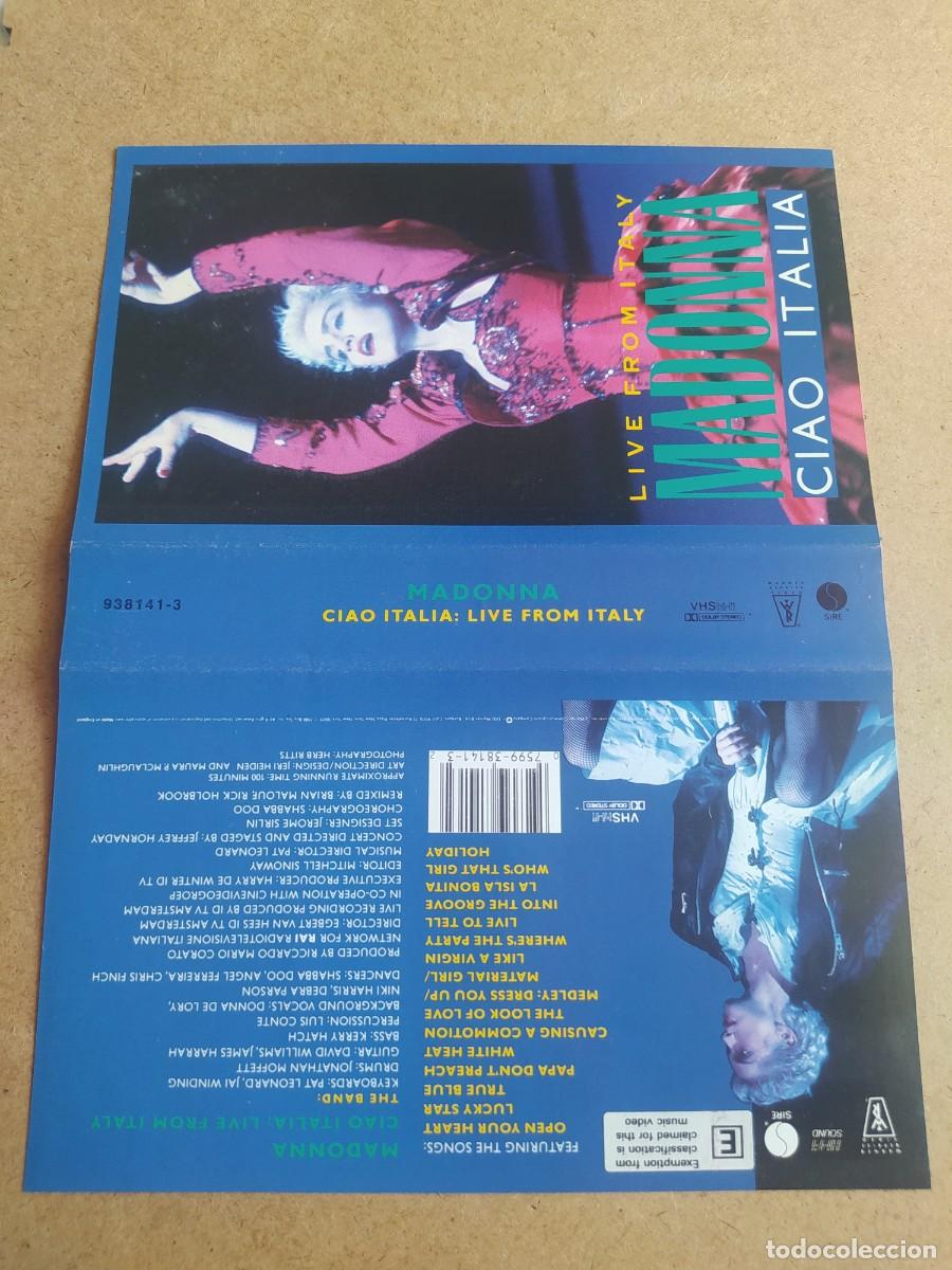 Cine: Caratula vhs - Madonna ciao Italia: libe from italy