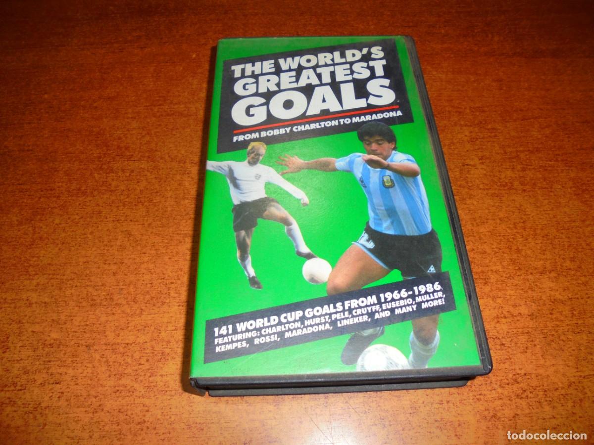 Cine: VHS. THE WORLD'S GREATEST GOALS FROM BOBBY CHARLTON TO MARADONA. FUTBOL.