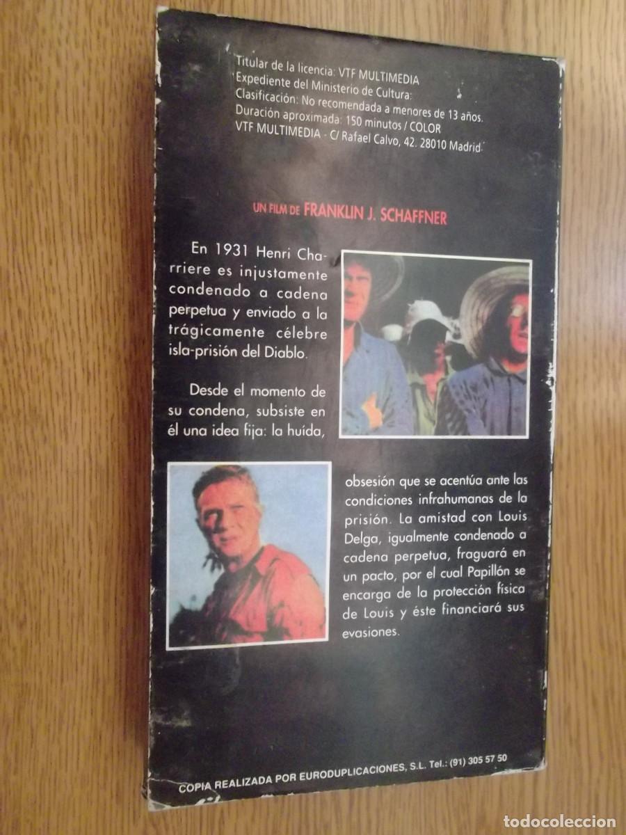 Cine: PAPILLON PEL&Iacute;CULA EN VHS. - Foto 2