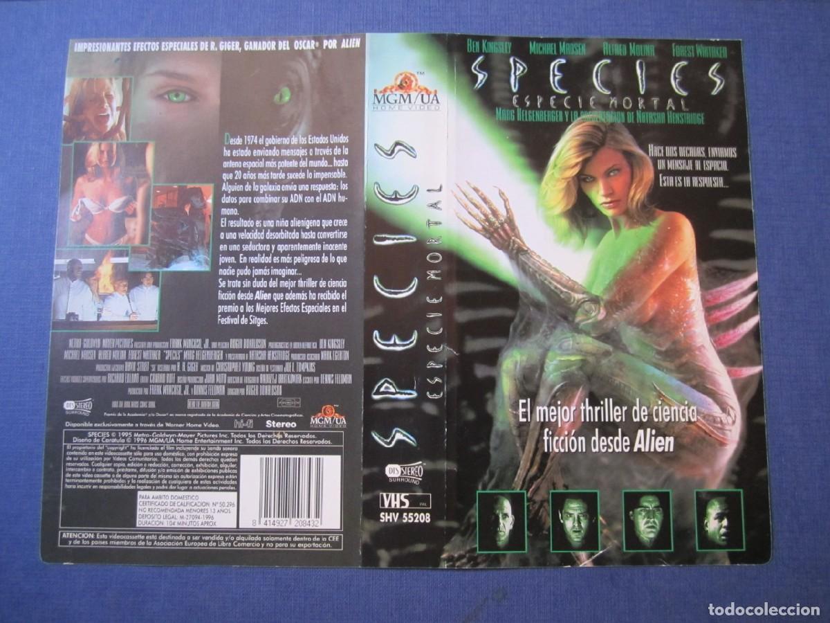 Cine: Caratula Original Species Especie Mortal (NO contiene caja ni pelicula)