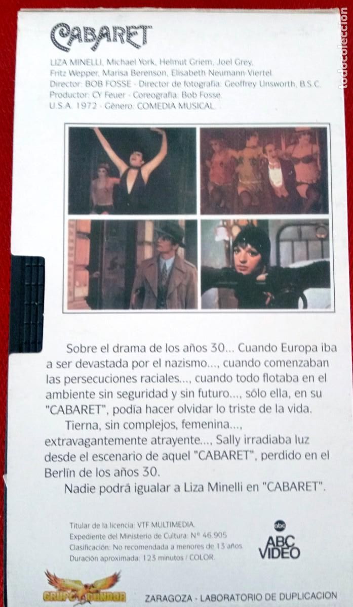 Cine: CABARET - VHS - PELICULA - Foto 2