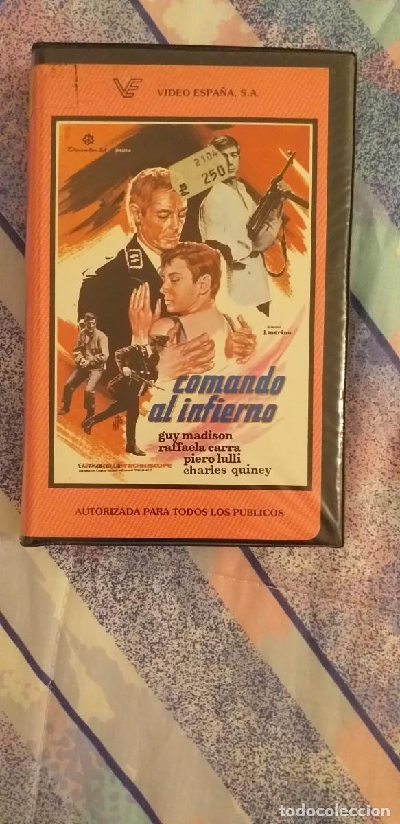 Cine: COMANDO AL INFIERNO GUY MADISON VHS - Foto 1