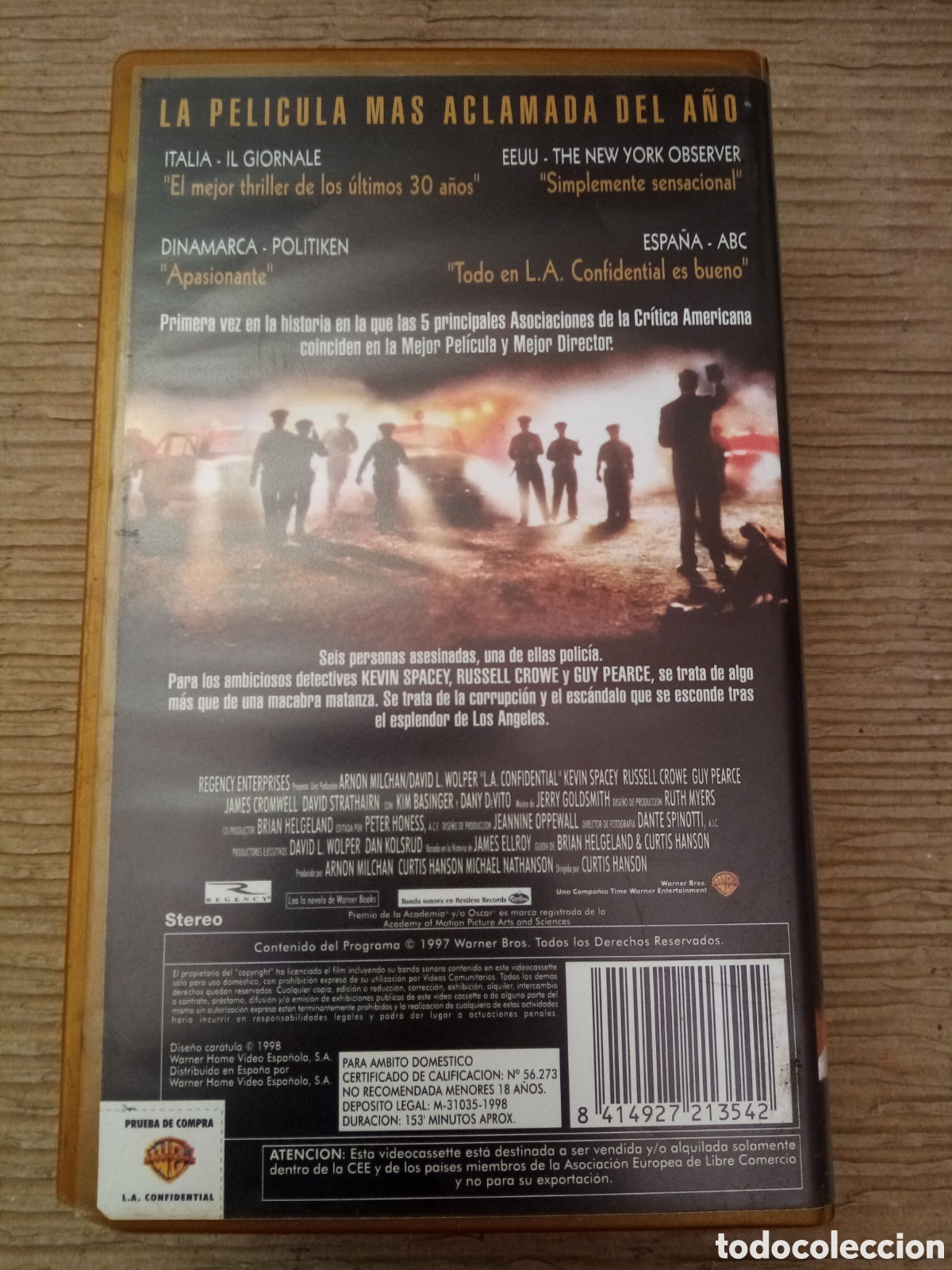 Cine: L. A. Confidential. VHS (doble) - Foto 3