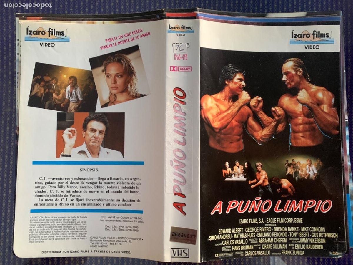 Cine: A pu&ntilde;o limpio (Solo car&aacute;tula original VHS)