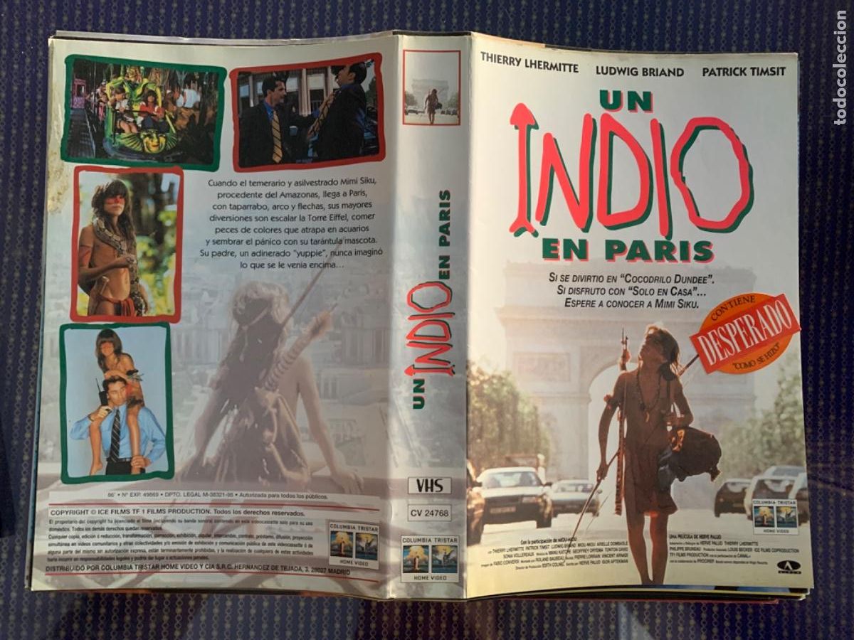 Cine: Un Indio en Paris (Solo car&aacute;tula original VHS)