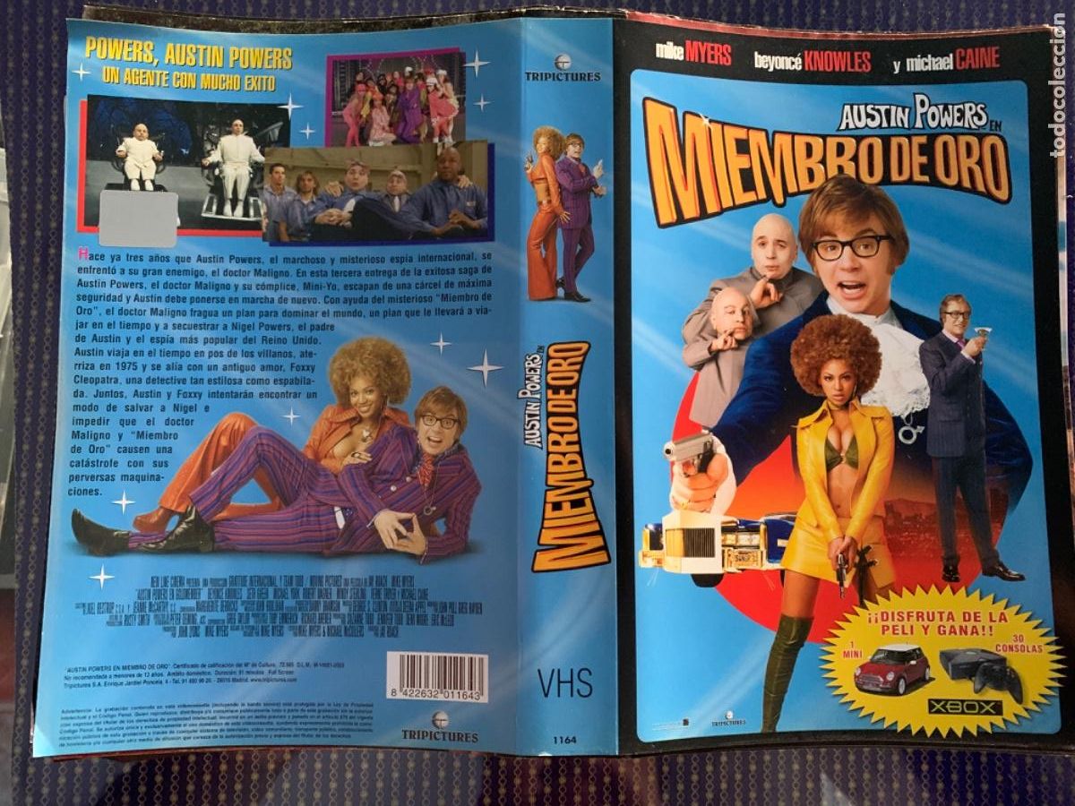 Cine: Austin Powers Miembro de oro (Solo car&aacute;tula original VHS)