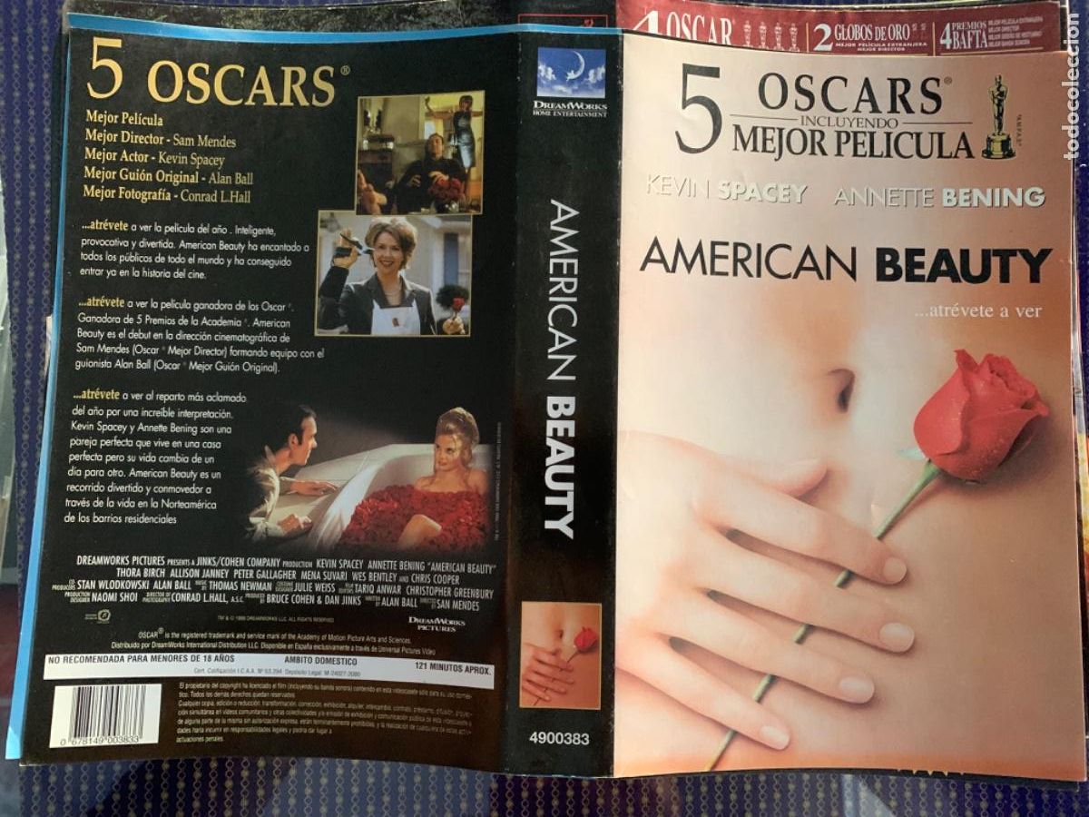 Cine: American Beauty (Solo car&aacute;tula original VHS)