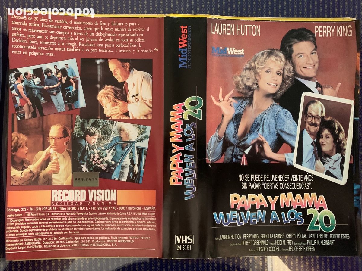 Cine: Papa y mama vuelven a los 20 (Solo car&aacute;tula original VHS)