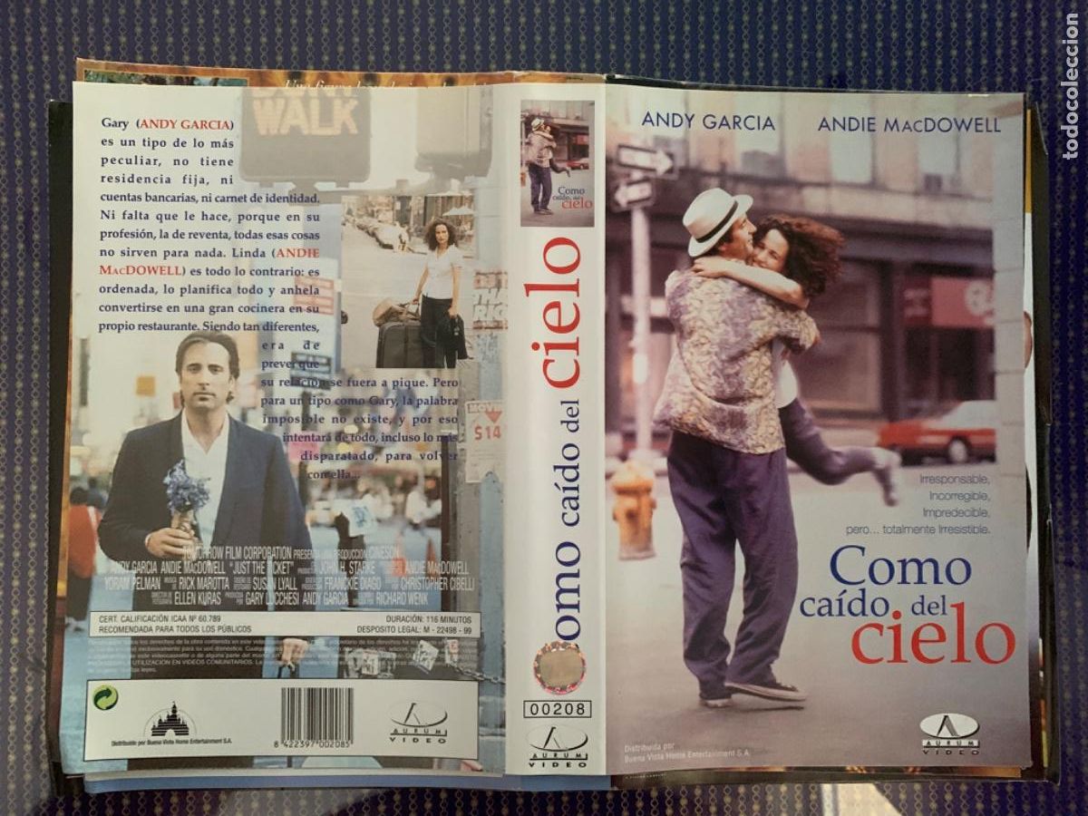 Cinema: Como ca&iacute;do del cielo (Solo car&aacute;tula original de VHS)