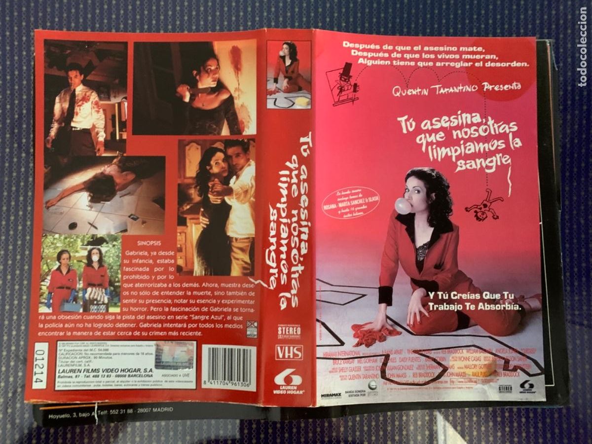 Cine: Tu asesina que nosotras limpiamos la sangre (Solo car&aacute;tula original de VHS)