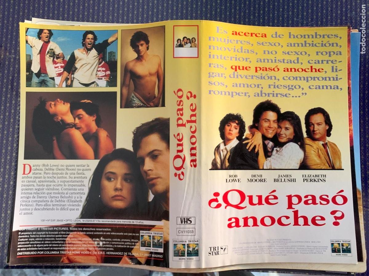 Cine: &iquest;Que paso anoche? (Solo car&aacute;tula original VHS)