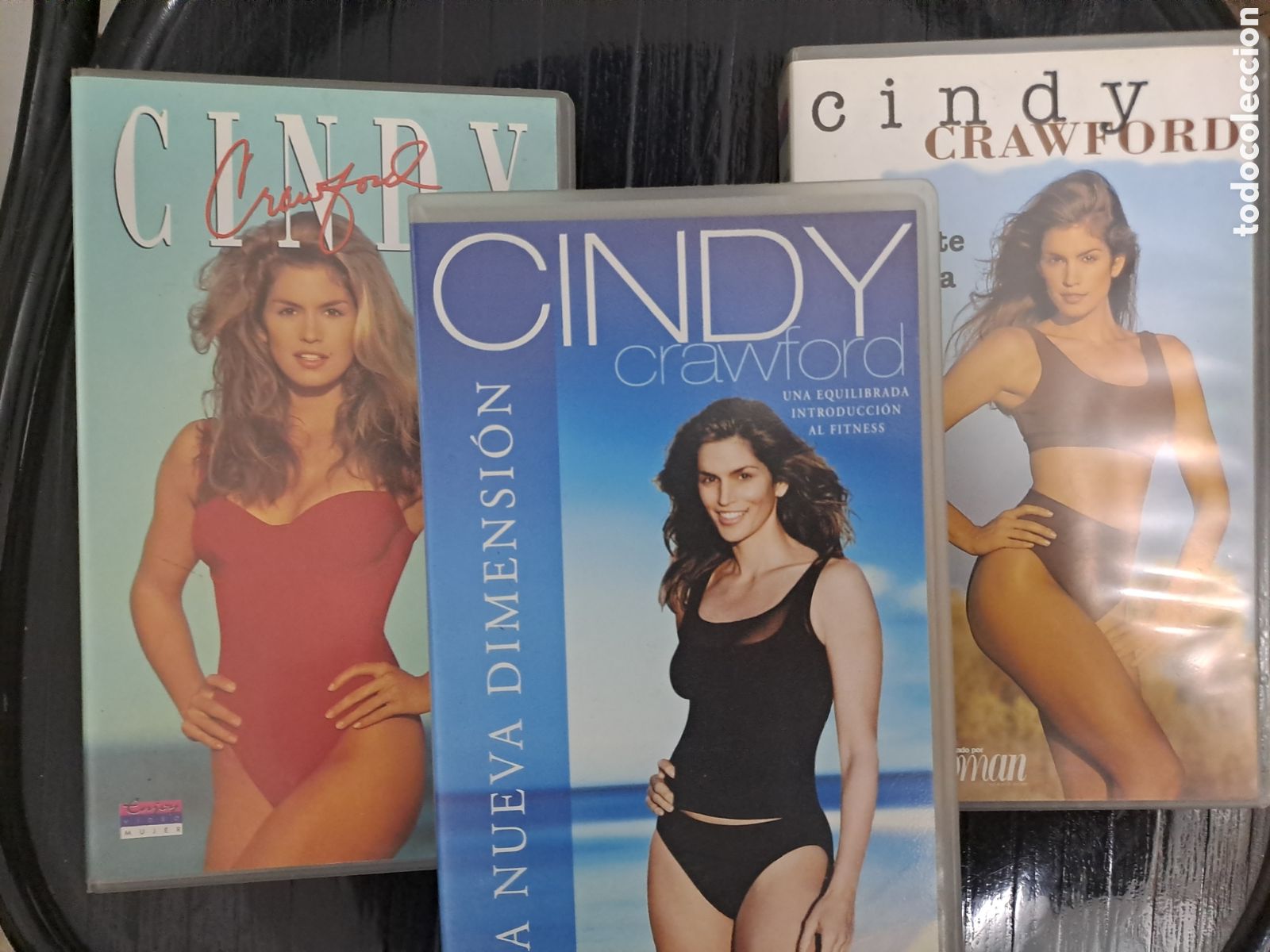 Cine: Lote 3 VHS Cindy Crawford Modelo fitness forma f&iacute;sica