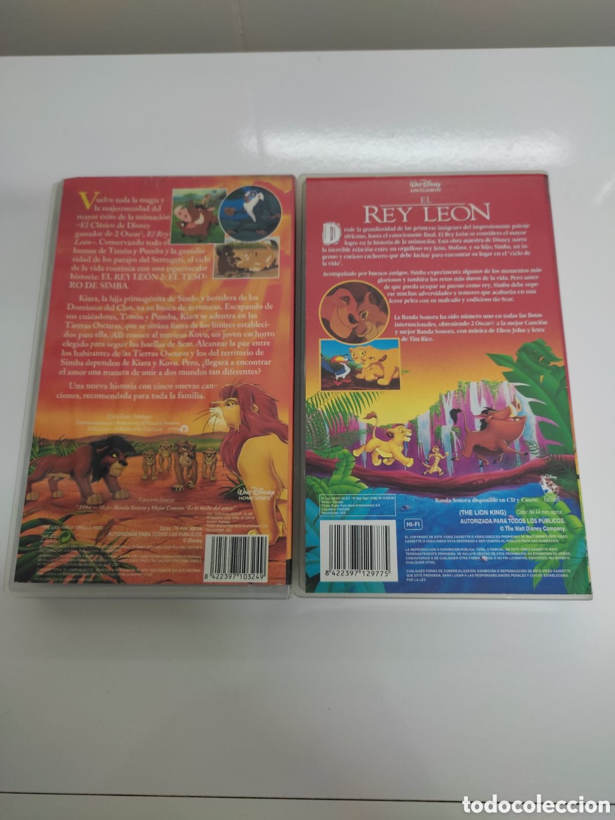 Cine: VHS el Rey Le&oacute;n 1-2 - Foto 2