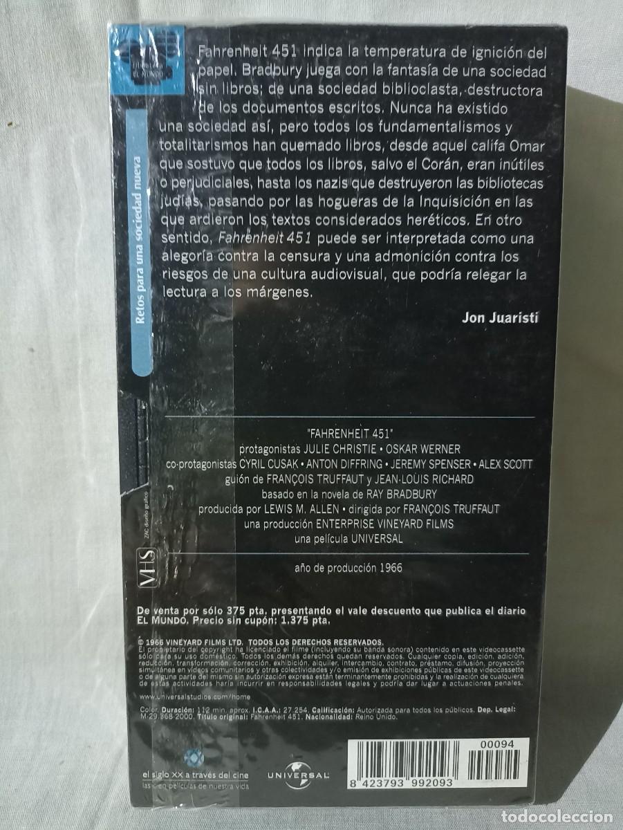 Cine: Fahrenheit 451, pel&iacute;cula en vhs - Foto 2