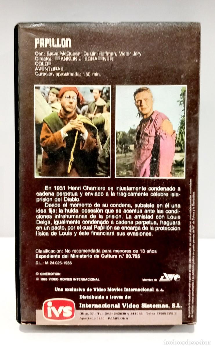 Cine: PAPILLON PELICULA VHS - Foto 2
