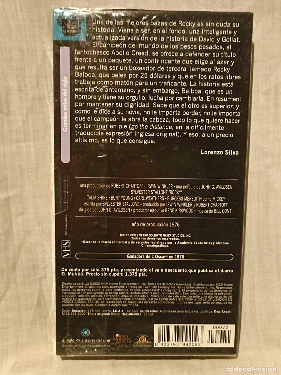 Cine: Rocky, pel&iacute;cula en Vhs del 2000 - Foto 3