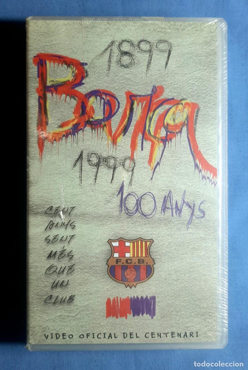 Cine: BAR&Ccedil;A 100 ANYS. 1899-1999. VHS. NOU. NUEVO. PRECINTADO. VIDEO OFICIAL DEL CENTENARI. F. C. BARCELONA