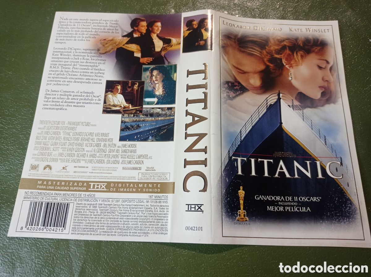 Cine: TITANIC,,CARATULA ORIGINAL VHS,PROCEDENTE VIDEOCLUB