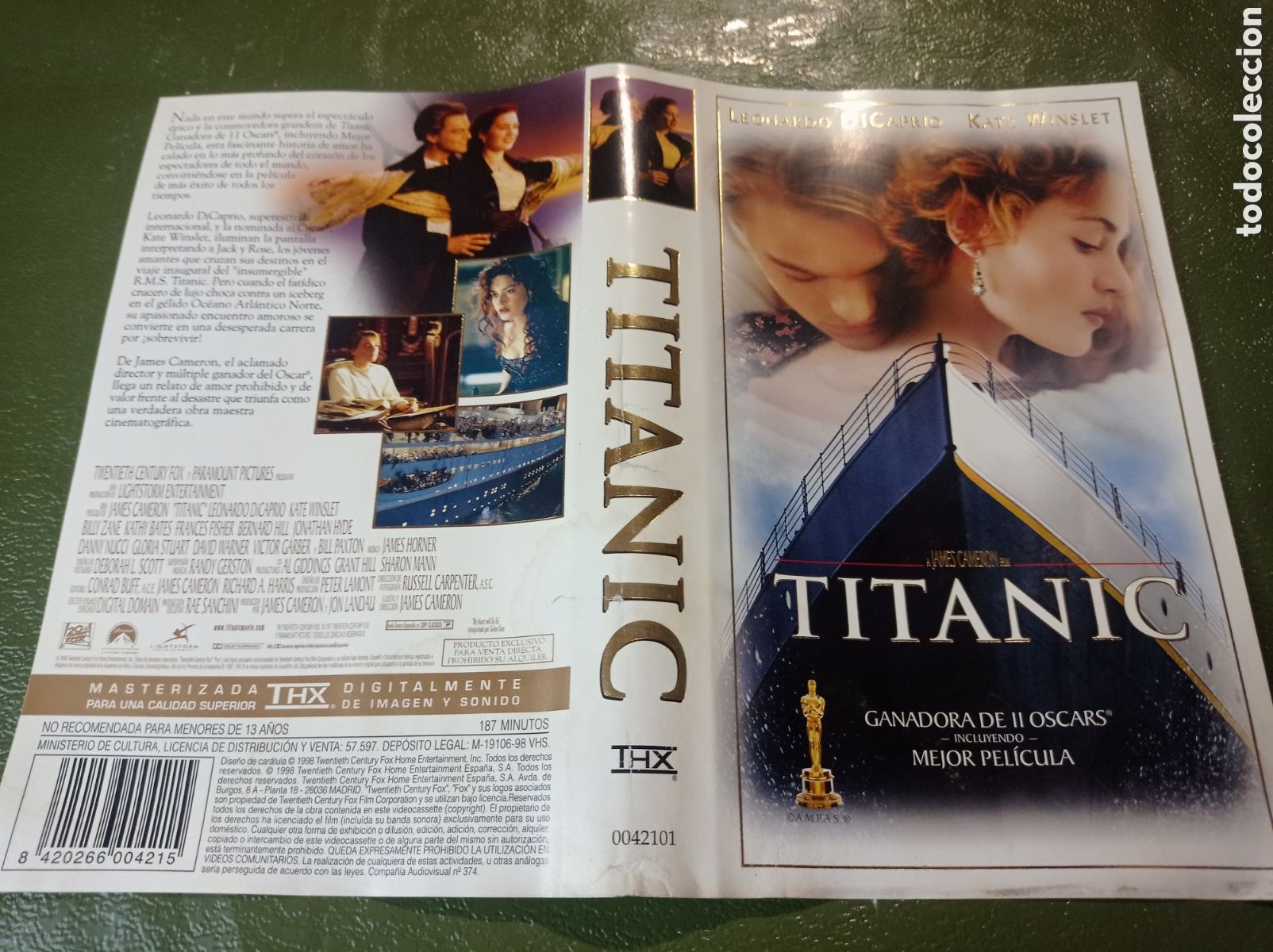 Cine: TITANIC,,CARATULA ORIGINAL VHS,PROCEDENTE VIDEOCLUB