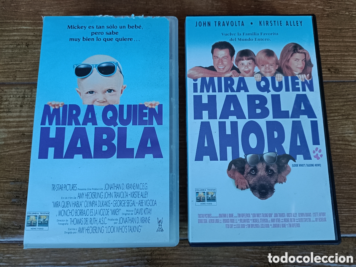 Cine: 2 VHS Mira qui&eacute;n Habla I y &iexcl;Mira qui&eacute;n habla tambi&eacute;n! III -John Travolta-
