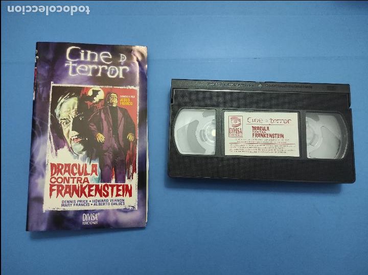 Cine: PELICULA VHS DRACULA CONTRA FRANKENSTEIN CINE DE TERROR 1999 (SOLO CINTA Y CARATULA) VER DESCRIPCION