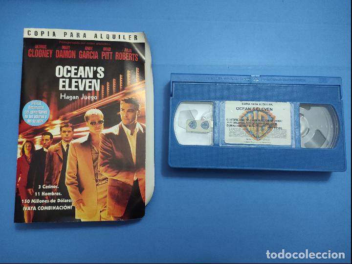 Cine: PELICULA VHS OCEANS ELEVEN HAGAN FUEGO A&Ntilde;O 2002 (SOLO CINTA Y CARATULA) VER DESCRIPCION