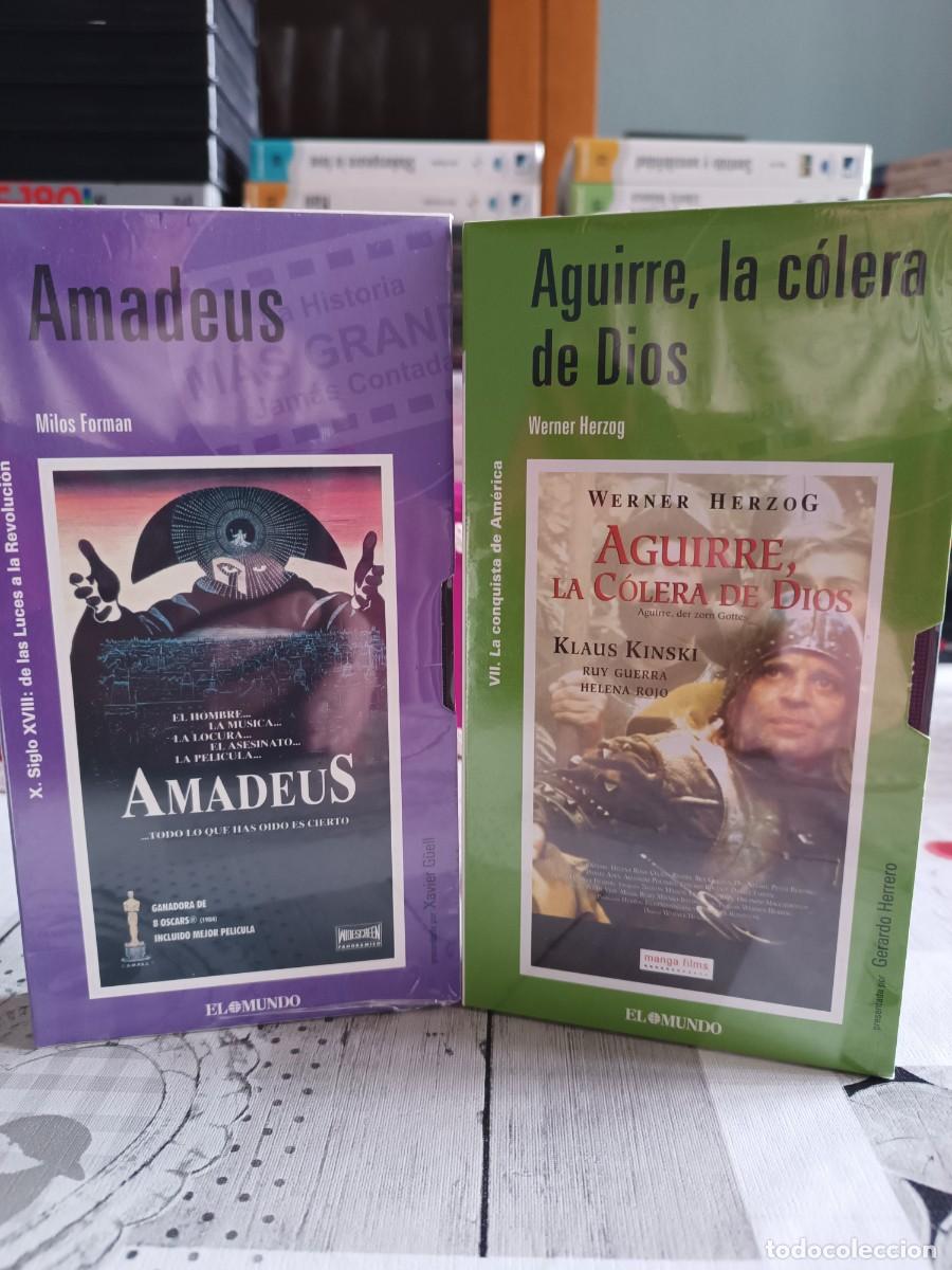 Cine: LOTE PELICULAS VIDEO VHS: AGUIRRE LA C&Oacute;LERA DE DIOS + AMADEUS (PRECINTADAS) + REGALO GRABACIONES