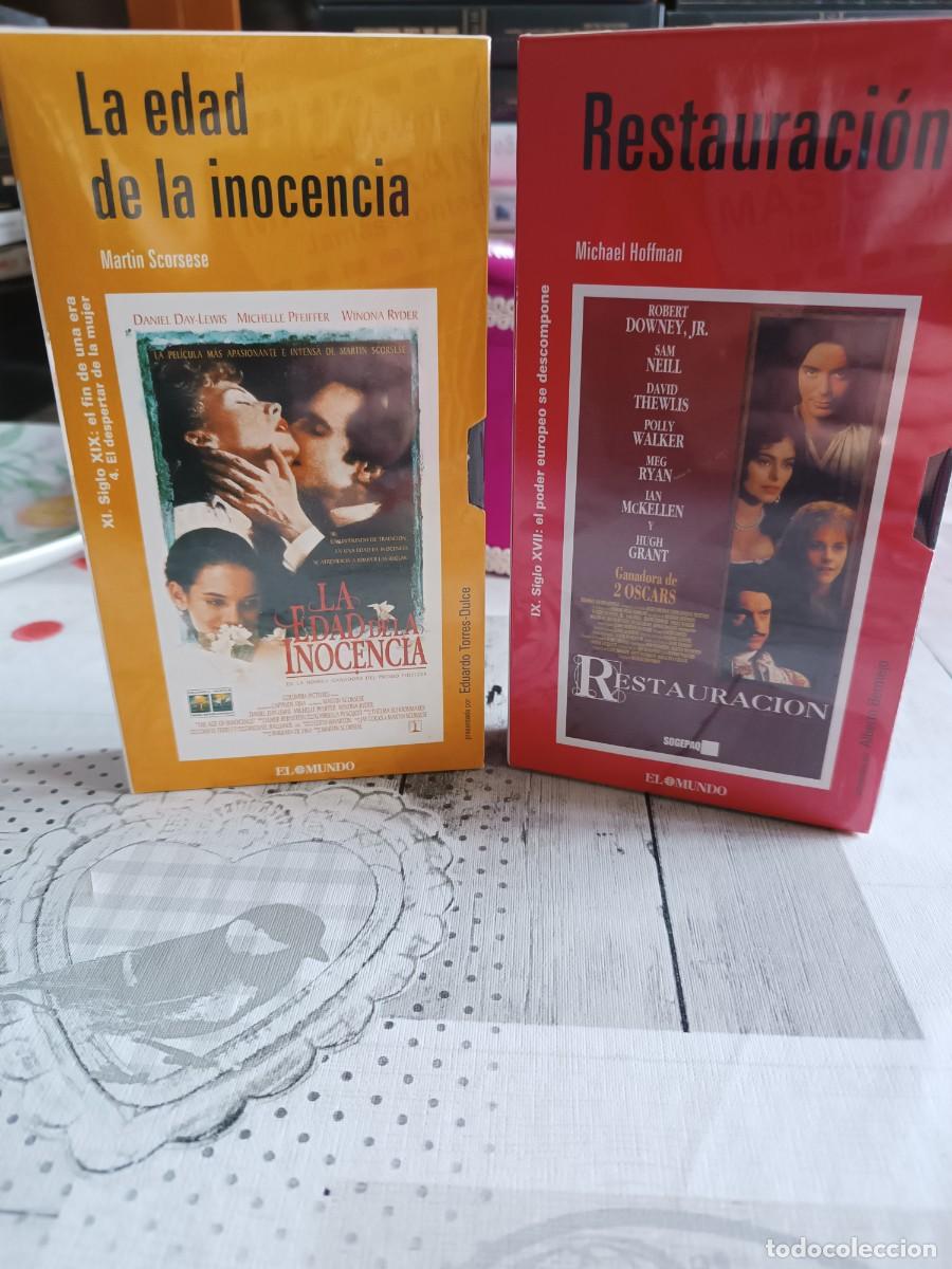 Cine: LOTE PELICULAS VIDEO VHS: RESTAURACI&Oacute;N + LA EDAD DE LA INOCENCIA (PRECINTADAS) + REGALO GRABACIONES