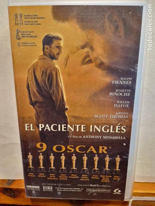 Cine: VHS. EL PACIENTE INGL&Eacute;S. RALPH FIENNES - Foto 1