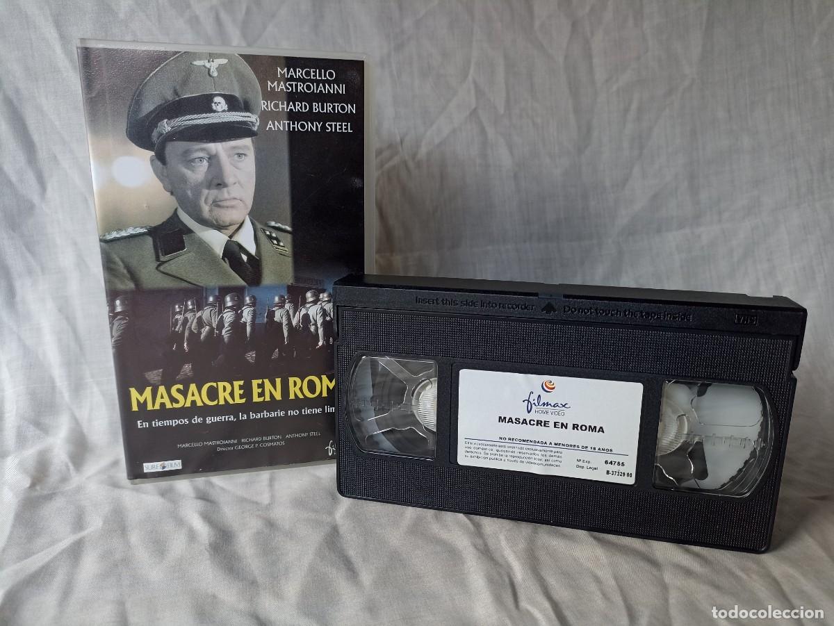 Cine: Masacre en Roma, pel&iacute;cula VHS (III Reich Hitler- Nazi- Alemania) WWII del 2000