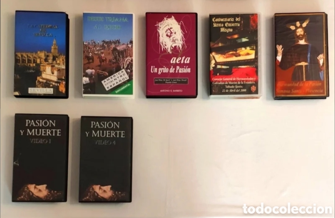 Cine: VHS Semana santa y Roc&iacute;o antiguos