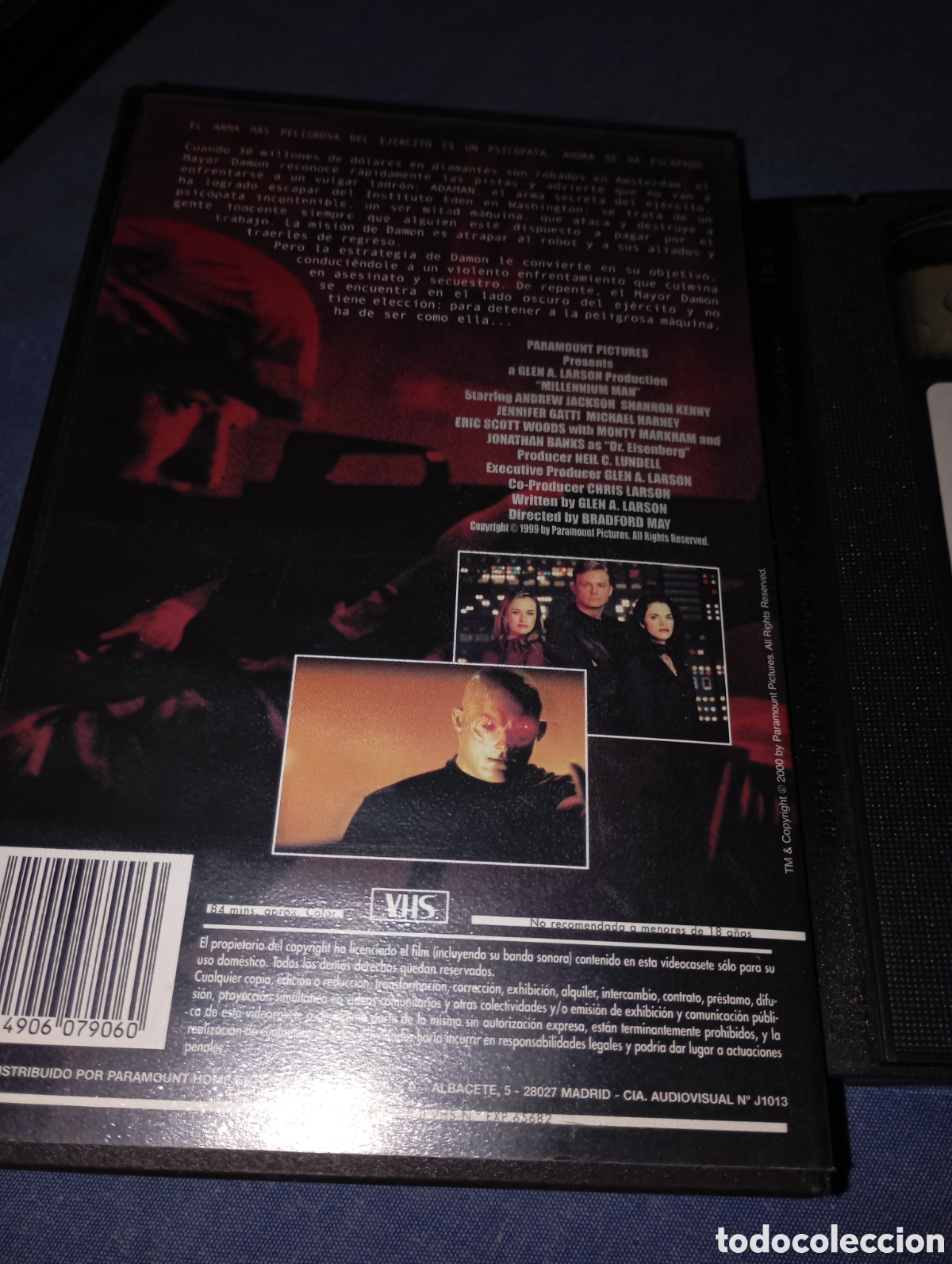 Cine: MILLENIUM MAN- VHS- SCIFI CON ANDROIDES - Foto 2
