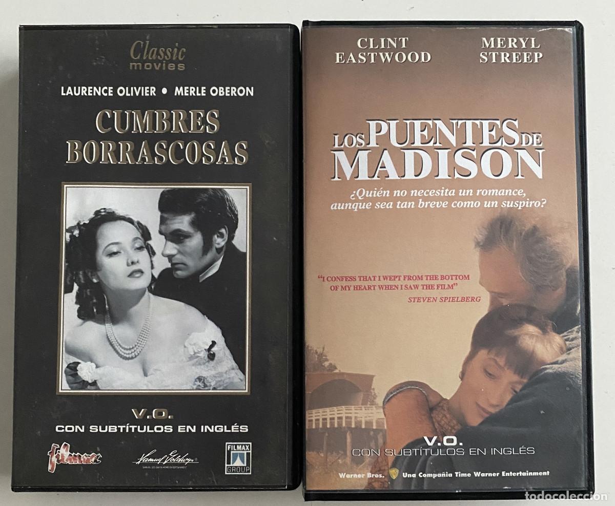 Cine: LOTE CINE VERSION ORIGINAL -2 CINTAS - SUBTITULOS EN INGLES - CUMBRES BORRASCOSAS-PUENTES DE MADISON