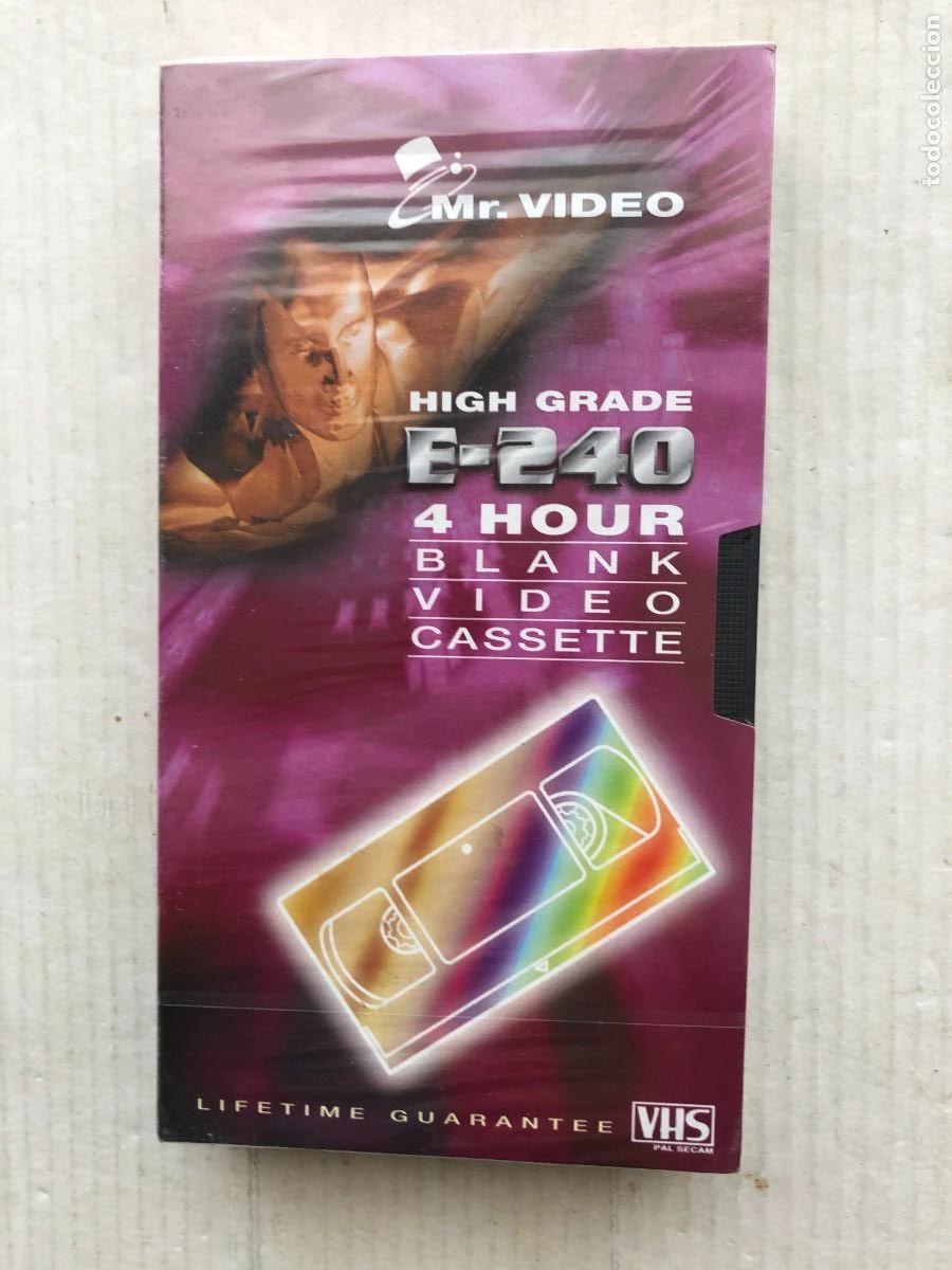 Cine: MR VIDEO E 240 PRECINTADA VIRGEN 4 HOUR BLANK VIDEO CASSETTE LIFETIME GUARANTEE - CINTA VHS KREATEN
