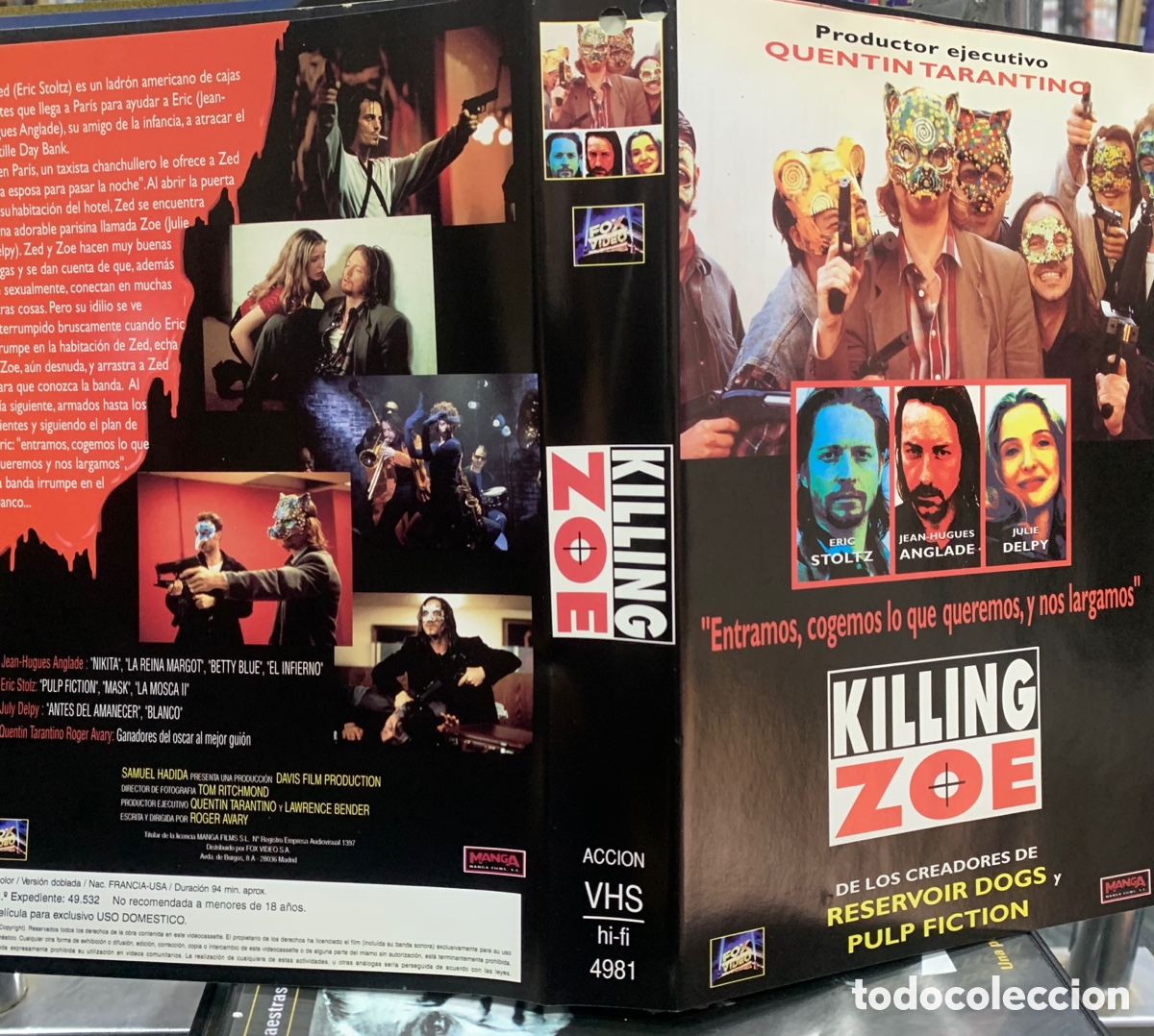 Cin&eacute;ma: Killing Zoe (Solo caratula original VHS)