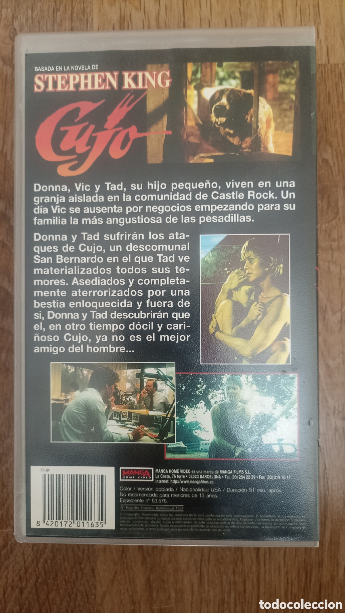 Cine: CUJO - STEPHEN KING - VHS 1983 - Foto 3