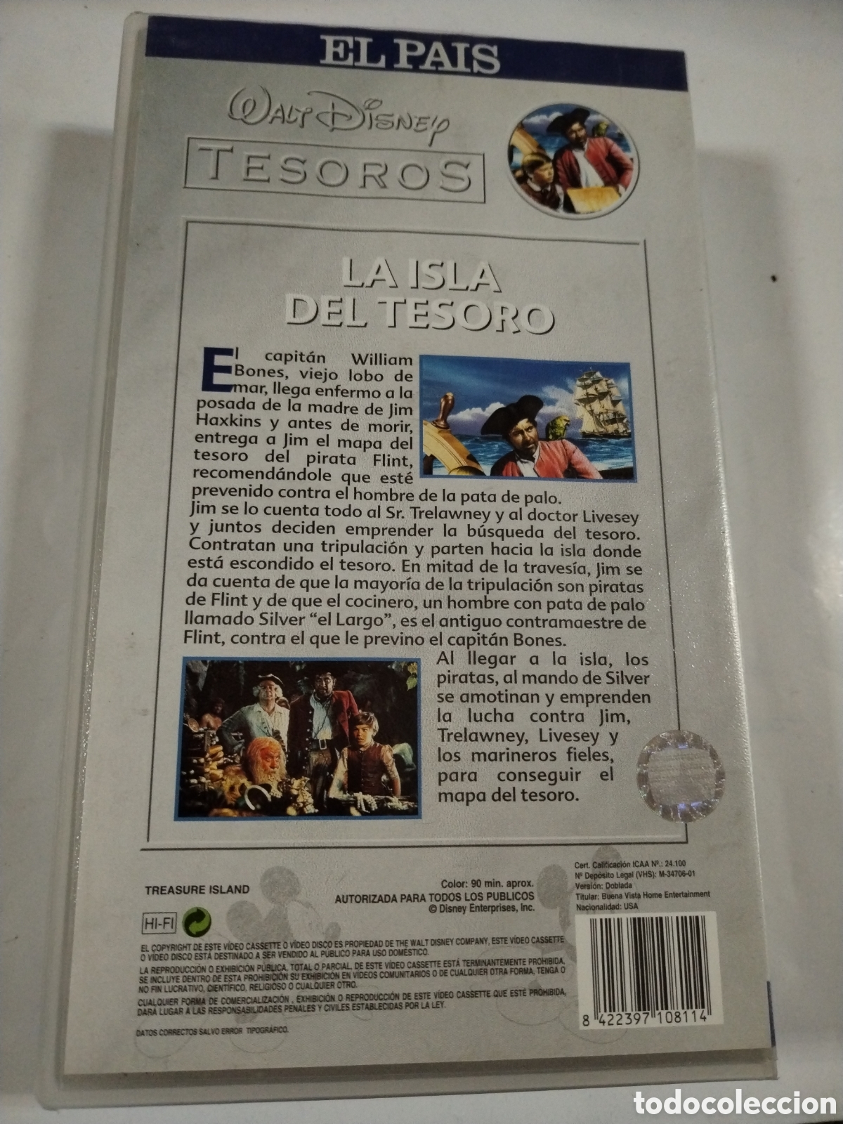 Cine: LA ISLA DEL TESORO. VHS - Foto 2